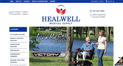 Desktop Screenshot of healwellmedicalsupply.com
