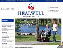 Tablet Screenshot of healwellmedicalsupply.com